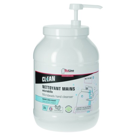 NETTOYANT MAINS MICROBILLES SANS SOLVANT AVEC POMPE (3 L)