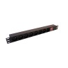BANDEAU 19'' 8PC AVEC INTERRUPTEUR / CORDON 1.8M / ALU NOIR