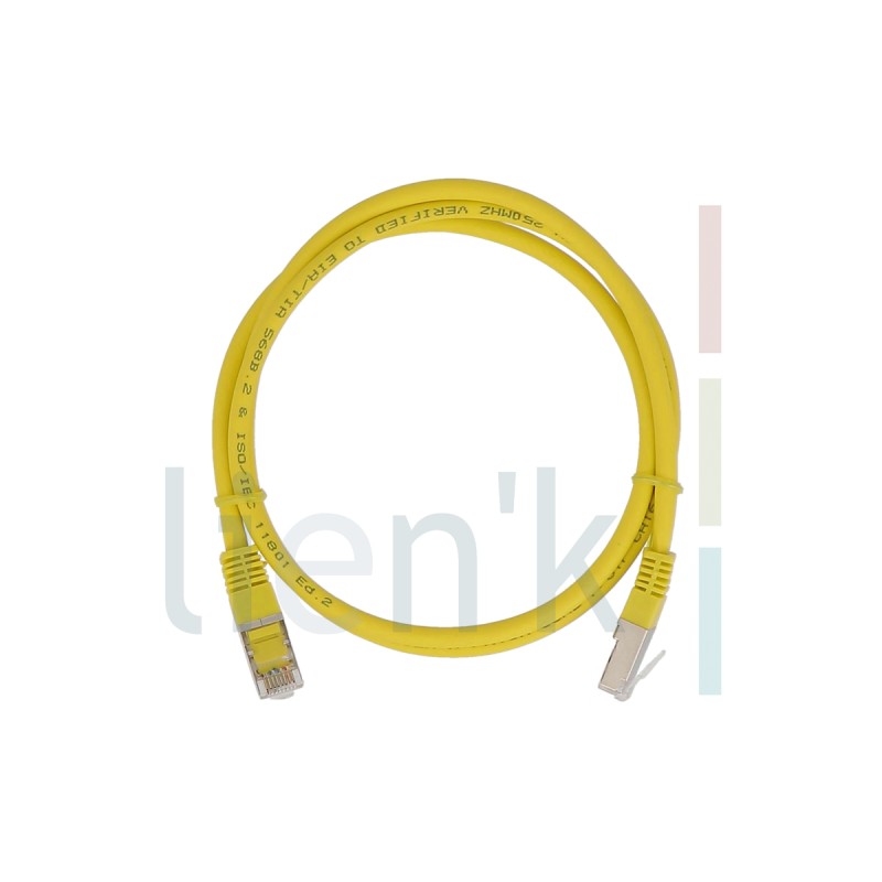 6101L-3 - CORDON CAT6 F/UTP JAUNE 1M (250MHZ) LSZH