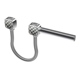 GOULOTTE ALU 1M + CAPUCHON DE FININTION POUR SERIE EFLEX