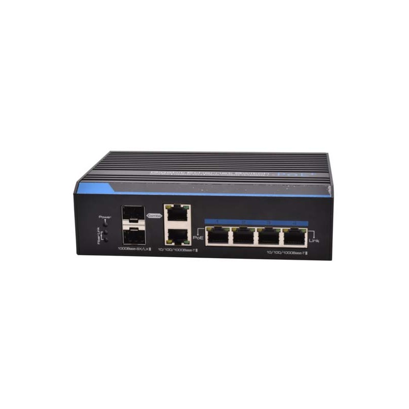 SWITCH INDUS 120W - 4×1GB/POE+ & 2×1GB (RJ45/SFP)