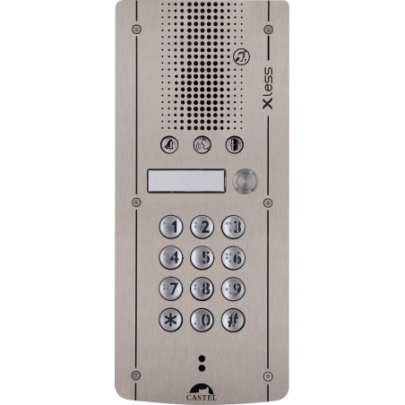 PLATINE XLESS AUDIO 1 BOUTON D'APPEL + CLAVIER ENCASTREE