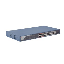 SWITCH ADMINISTRABLE SMART 24XPOE 10/100 + 2XRJ45/SFP 1GB COMBO 370W RANGE 300M