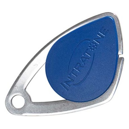 BADGE VIGIK INSERT INOX BLEU