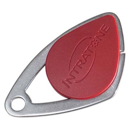 BADGE VIGIK INSERT INOX ROUGE