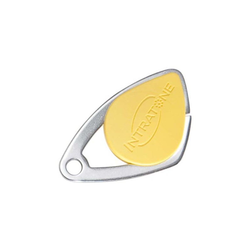 BADGE VIGIK INSERT INOX JAUNE