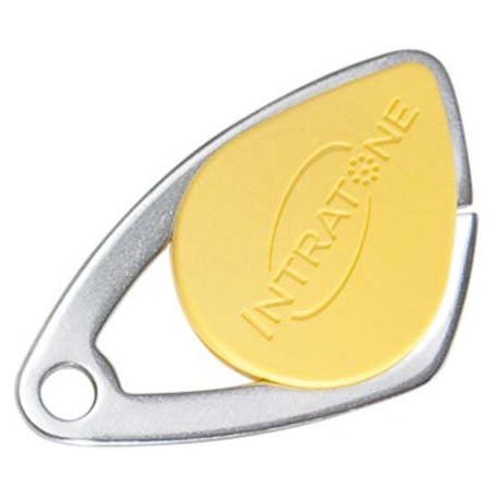 BADGE VIGIK INSERT INOX JAUNE