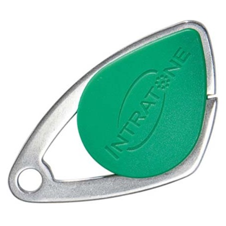 BADGE VIGIK INSERT INOX VERT