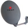 Parabole 70 cm fibre anthracite, 1 bride de fixation