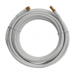 SMA RF cable 5.0m white - Cordon SMA m /SMA f blanc 5 m