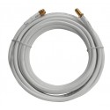 SMA RF cable 5.0m white - Cordon SMA m /SMA f blanc 5 m