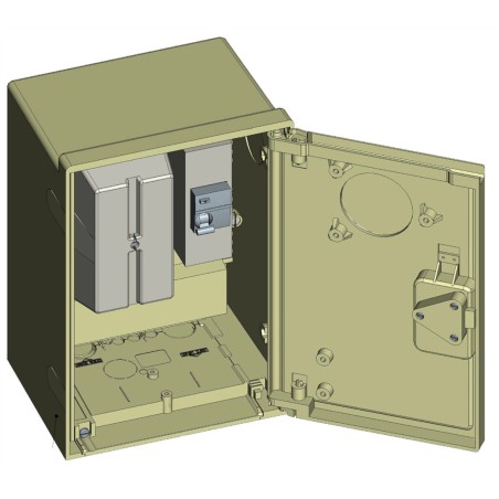 S 22 LU - Coffret électrique équipé avec fusible, disjoncteur 10 A