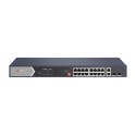 SWITCH NON MANAGEABLE L2 16XPOE 1GB + 2XRJ45 1GB & 2XSFP UPLINK 225W RANGE 300M