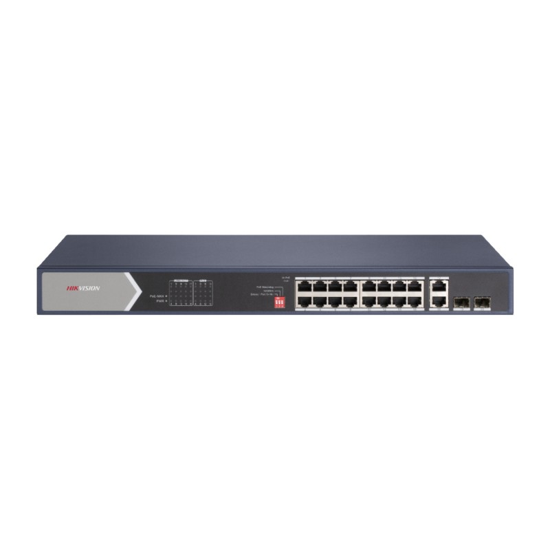 SWITCH NON MANAGEABLE L2 16XPOE 1GB + 2XRJ45 1GB & 2XSFP UPLINK 225W RANGE 300M