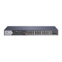 SWITCH NON MANAGEABLE L2 24XPOE 1GB + 2XRJ45 1GB & 2XSFP UPLINK 370W RANGE 300M