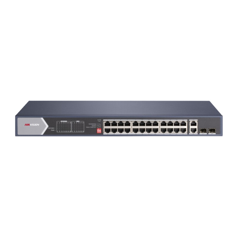 SWITCH NON MANAGEABLE L2 24XPOE 1GB + 2XRJ45 1GB & 2XSFP UPLINK 370W RANGE 300M