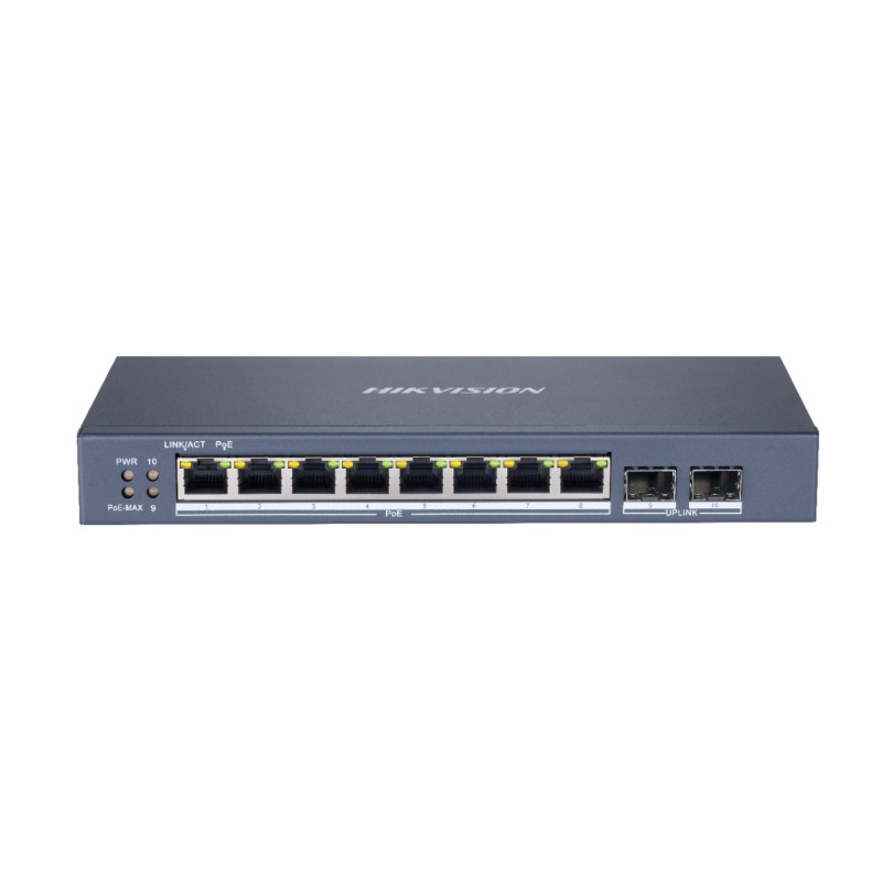 SWITCH ADMINISTRABLE SMART L2 8XPOE GIGABIT + 2XSFP 1GB UPLINK 110W RANGE 300M