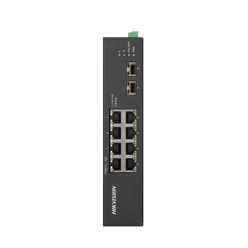 SWITCH INDUSTRIEL 8XPOE 10/100/1000MB + 2XSFP UPLINK 110W LONG RANGE 300M