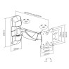 SUPPORT ECRAN ORIENTABLE INCLINABLE ACIER DE 13'' à 27''