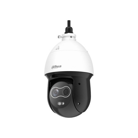 DOME PTZ IP BI-SPECTRUM 256X192 MESURE T° 7/8MM 4MP 35M LED AUDIO IP66 POE+/12V