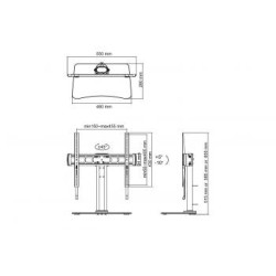SUPPORT BUREAU 32-65'' VESA 100/400 40KG ROT. 45°/45° INCL.-10°/+5° HAUTEUR 130M