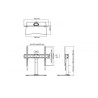 SUPPORT BUREAU 32-65'' VESA 100/400 40KG ROT. 45°/45° INCL.-10°/+5° HAUTEUR 130M