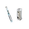 Gâche 1 temps rupture 12VDC avec têtière double empennage inox