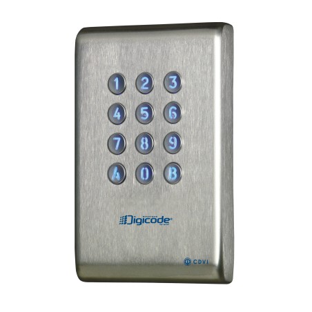 DIGICODE ECLAIRE BLEU 100 CODES 2 RELAIS 12/24V INOX