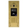 Interphone filaire Andy grand angle laiton brossée pose en encastrement