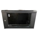 COMUTA - COFFRET 19\'\' PORTE VITREE 6U PROF 600MM NOIR MONTE