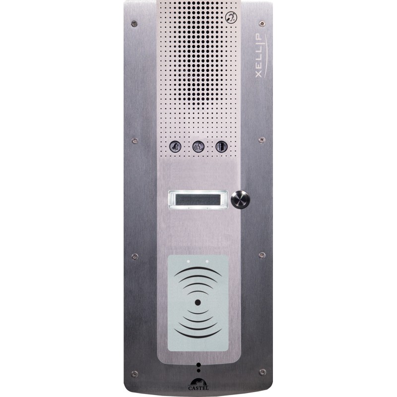 PORTIER AUDIO FULL IP/SIP 1 BP +LECTEUR MIFARE N° SÉRIE POE