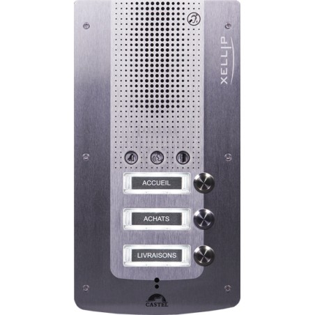 PORTIER AUDIO FULL IP/SIP 3 BP CONFORME LOI HANDICAP POE