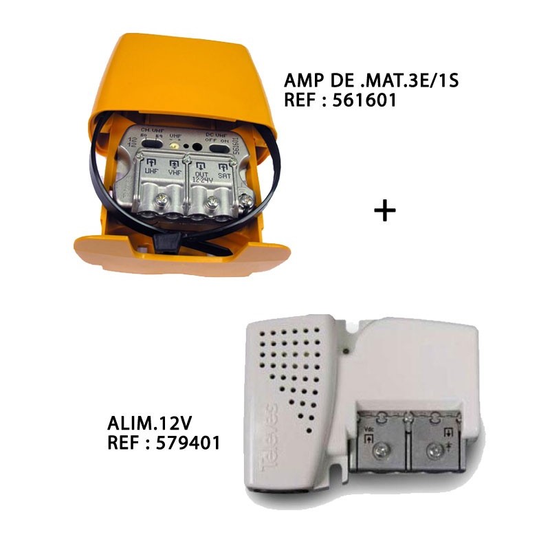 KIT PREAMPLI DE MAT 3E/1S + ALIM 12V (561601 + 579401)