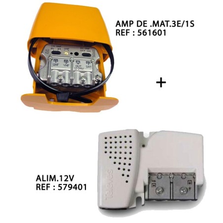 KIT PREAMPLI DE MAT 3E/1S + ALIM 12V (561601 + 579401)