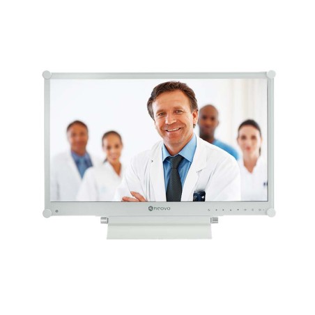 22'' MEDICAL CHASSIS METAL BLANC & DALLE VERRE DICOM14 FHD DP HDMI VGA ALIM. 12V