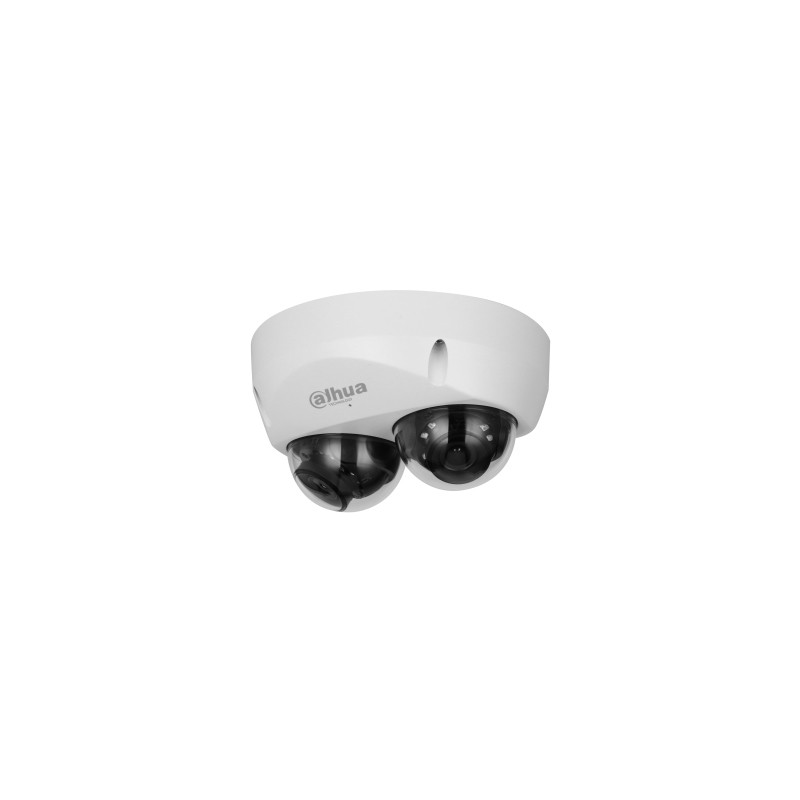 MINIDOME IP PLAT 2 X 4MP ANTIVANDAL IP67 3.6MM IR30M 12V/POE