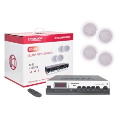 Kit sono avec un ampli bluetooth et 4 HP plafond