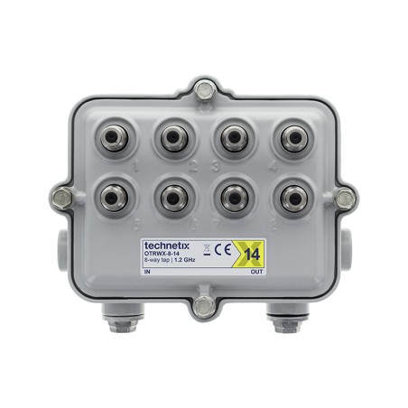 DÉRIVATEUR RÉSEAU ÉTANCHE - CONNECT 5/8 -SORT 8 DIRECT EN F - PERTE 14 DB 1,2GH