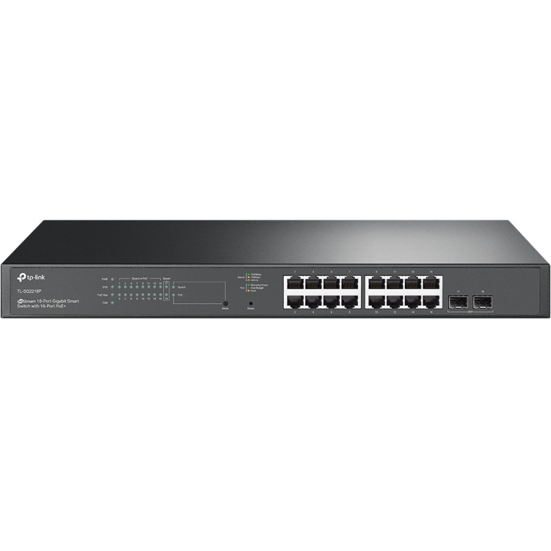 Switch 19" 16 ports Giga POE+150 W + 2 SFP