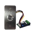 BOUTON NO/NF LUMINEUX PMR SUR FACADE INOX 85X40MM