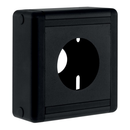 BOÎTIER NOIR ALU ABS 80x80x28 mm IRS38. IRS38B ET IRS38TL