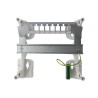 COFFRET DE COM 250 PLASTIQUE + 1 RAIL DIN + SUPPORT 8RJ + MISE A LA TERRE