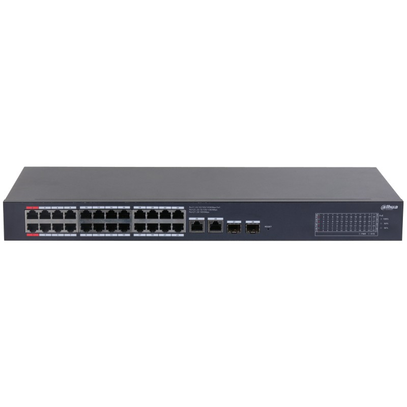 SWITCH ADMINISTRABLE L2 POE+ 24XRJ45 1GB + 2XRJ45 1GB + 2XSFP UPLINK 375W