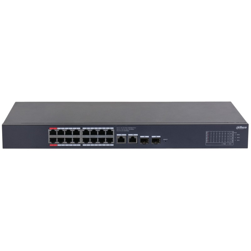 SWITCH ADMINISTRABLE L2 POE 16XRJ45 1GB + 2XRJ45 + 2XSFP UPLINK 135W