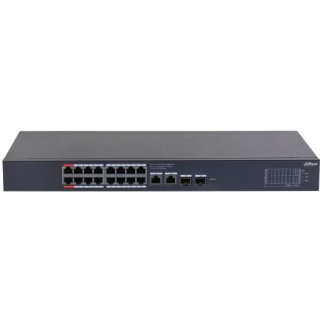 SWITCH ADMINISTRABLE L2 POE 16XRJ45 1GB + 2XRJ45 + 2XSFP UPLINK 135W