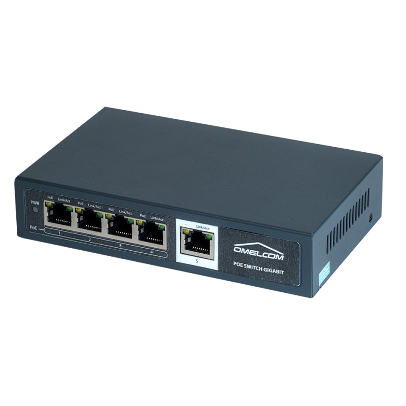 SWITCH ETHERNET GBIT POE 5 PORTS ( 4 GBIT POE + 1 GBIT)