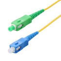 Cordon fibre optique de raccordement - SC APC M/SC UPC M - 2m - jaune