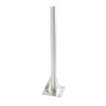 Fixation terrasse mât 1 mètre Ø 60 x 2 mm, plaque 23 x 23 cm x 4mm - Galvanisé