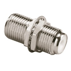 Adaptateur F fem / fem - Connecteurs plaqués nickel