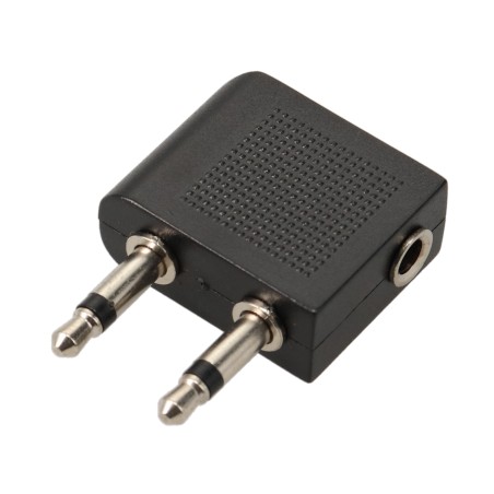 ADAPTATEUR 2 x JACK 2.5mm (prise avion) / JACK 3.5mm Femelle